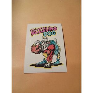 1983 General Mills Zero Heroe Trading Card Sticker Card Vintage #40 Dazzling Dog